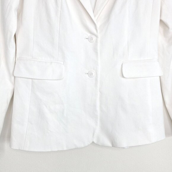 1901 White Cotton Blend Blazer Single Breasted Jacket Spring and Summer Coat - Picture 11 of 16